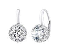 Silberohrringe SHARON CRYSTAL mit klaren Steinen