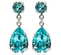 Silberohrringe Tropfen Marken-Kristall aus Österreich Light Turquoise Türkis Damen Ohrhänger Silber NOBEL SCHMUCK