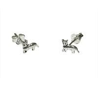 „Silberpfötchen“ Ohrstecker Katze 925er Silber 5 x 6 mm