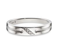 Silberring BRUNO BANANI "Schmuck Geschenk Damenring rhodiniert" Gr. 56, silberfarben, kristallweiß, Fingerringe, Damen, 56, Silber 925 (Sterlingsilber), 4,1mm, Silberring, mit Zirkonia (synth.) (66902