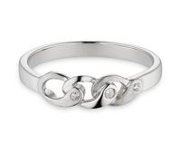 Silberring BRUNO BANANI "Schmuck Geschenk" Gr. 54, silberfarben, kristallweiß, Fingerringe, Damen, 54, Silber 925 (Sterlingsilber), 4,6mm, Silberring, mit Zirkonia (synth.) (35835160-54) silberfarben,