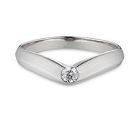 Silberring BRUNO BANANI "Schmuck Geschenk" Gr. 54, silberfarben, kristallweiß, Fingerringe, Damen, 54, Silber 925 (Sterlingsilber), 2,8mm, Silberring, mit Zirkonia (synth.) (93454210-54) silberfarben,