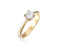 Elli PREMIUM Moissanite Solitär Verlobungsring 925 Silber 52 Damen