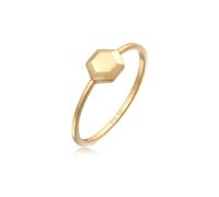 Elli PREMIUM - Plättchen Achteck Stapelring 375 Gelbgold Ringe 1 ct Damen