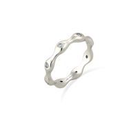 Elli PREMIUM Topas Weiß Vintage Look 925 Sterling Silber 58 Damen