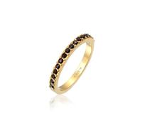 Silberring ELLI "Ring Bandring Memoire Kristalle 925 Silber" Gr. 54, gold, Fingerringe, Damen, 54, Silber 925 (Sterlingsilber), Silberring (79519836-54) gold