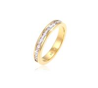 Silberring ELLI "Ring Bandring Memory Zirkonia Verlobung 925 Silber" Gr. 56, gold, Fingerringe, Damen, 56, Silber 925 (Sterlingsilber), Silberring (41318848-56) gold