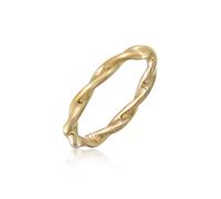 Silberring ELLI "Ring Bandring Stapelring Gedreht für Damen" Gr. 52, gold, Fingerringe, Damen, 52, Messing, Silberring (15684622-52) gold