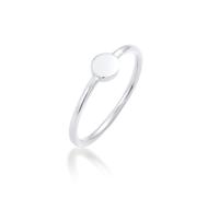 Silberring ELLI "Ring Plättchen Kreis Geo Basic 925 Silber" Gr. 54, silber, Fingerringe, Damen, 54, Silber 925 (Sterlingsilber), Silberring (77493117-54) silber