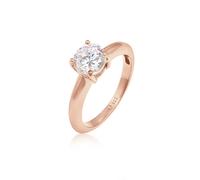 Silberring ELLI "Ring Solitär Klassisch Zirkonia Verlobung 925 Silber" Gr. 56, rosa (rosegold), Fingerringe, Damen, 56, Silber 925 (Sterlingsilber), Silberring (44121929-56) rosegold