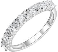 Silberring FIRETTI "Schmuck Geschenk Silber 925 Fingerring Ring Memoire" Gr. 60, silber (silberfarben, kristallweiß), Fingerringe, Damen, 60, Silber 925 (Sterlingsilber), 2mm, Silberring, mit Zirkonia