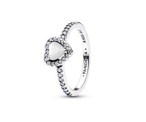Silberring für Damen Herz mit Perlmutt, Timeless