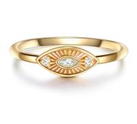 Silberring GLANZSTÜCKE MÜNCHEN "GSM1005" Gr. 52, rosa (gelbgold), Fingerringe, Damen, 52, Silber 925 (Sterlingsilber), 5,1mm, Silberring, aus Sterling Silber (76470367-52) gelbgold