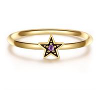 Silberring GLANZSTÜCKE MÜNCHEN "GSM2225" Gr. 50, gelbgold, Fingerringe, Damen, 50,mit Zirkonia, Silber 925 (Sterlingsilber), Silberring, aus Sterling Silber (30736310-50) gelbgold