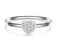 Silberring GLANZSTÜCKE MÜNCHEN "GSM2232" Gr. 50, silber, Fingerringe, Damen, 50,mit Zirkonia, Silber 925 (Sterlingsilber), Silberring, aus Sterling Silber (76236224-50) silber