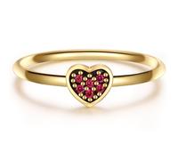 Silberring GLANZSTÜCKE MÜNCHEN "GSM2239" Gr. 50, pink (gelbgold), Fingerringe, Damen, 50, Silber 925 (Sterlingsilber), 1,4mm, Silberring, aus Sterling Silber (75629467-50) gelbgold