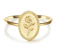 Silberring GLANZSTÜCKE MÜNCHEN "GSM900" Gr. 50, gelbgold, Fingerringe, Damen, 50, Silber 925 (Sterlingsilber), Silberring, aus Sterling Silber (19441052-50) gelbgold