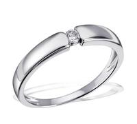 Silberring GOLDMAID Gr. 19, weiß, Fingerringe, Damen, 19, Silber 925 (Sterlingsilber), Silberring (129954-19) weiß