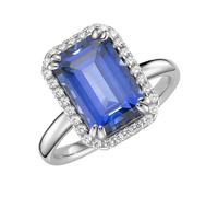 Silberring "in blau, fuchsia oder lila, Zirkonia weiß, Silber 925" Gr. 56, blau, GIORGIO MARTELLO MILANO, Fingerringe, Damen, 56, Silber 925 (Sterlingsilber), Silberring (43531247-56) blau