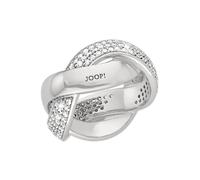 Silberring JOOP "2023505, 2023506, 2023507, 2023508" Gr. 58, silber (silberfarben), Fingerringe, Damen, 58, Silber 925 (Sterlingsilber), 11mm, Silberring, mit Zirkonia (synth.) (33043467-58) silberfar