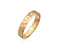 Silberring KUZZOI "Bandring Herrenring Freundschaftsring 925 Silber" Gr. 54, gold, Fingerringe, Herren, 54mm, ohne Stein, Silber 925 (Sterlingsilber), 4mm, Silberring (23295956-54) gold