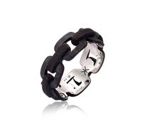Silberring KUZZOI "Herren Anker Kettenring Trend 925 Silber" Gr. 56, schwarz, Fingerringe, Herren, 56mm, ohne Stein, Silber 925 (Sterlingsilber), 7,8mm, Silberring (96363945-56) schwarz