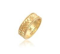 Silberring KUZZOI "Herren Bandring Used Vintage Retro 925 Silber" Gr. 64, gold, Fingerringe, Herren, 64mm, ohne Stein, Silber 925 (Sterlingsilber), Silberring (21801313-64) gold