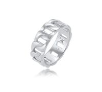 KUZZOI, Ring Herren Chunky Chain Look Cool Trend 925 Silber in gelb, für Herren Gr. 66 mm