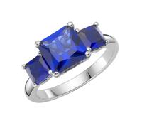 Silberring "mit dunkelblauen Kristallsteinen, Silber 925" Gr. 56, blau, GIORGIO MARTELLO MILANO, Fingerringe, Damen, 56, Silber 925 (Sterlingsilber), Silberring (63054315-56) blau