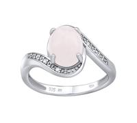 Silberring mit natürlichem Rosenquarz ringgröße 61