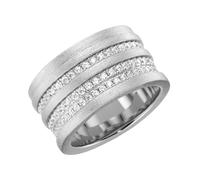 Silberring "mit weißen Zirkonia, Silber 925" Gr. 60, weiß, GIORGIO MARTELLO MILANO, Fingerringe, Damen, 60, Silber 925 (Sterlingsilber), Silberring (95966905-60) weiß