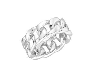 Silberring "Panzerketten-Design, Silber 925" Gr. 54, silber, GIORGIO MARTELLO MILANO, Fingerringe, Damen, 54, Silber 925 (Sterlingsilber), Silberring (82392837-54) silber