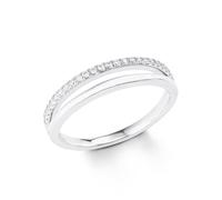 Silberring S.OLIVER "2022725, 2022726, 2022727, 2022728" Gr. 52, silber (silberfarben), Fingerringe, Damen, 52, Silber 925 (Sterlingsilber), 5mm, Silberring, mit Zirkonia (synth.) (46803660-52) silber