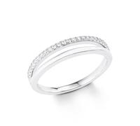 Silberring S.OLIVER "2022725, 2022726, 2022727, 2022728" Gr. 58, silber (silberfarben), Fingerringe, Damen, 58, Silber 925 (Sterlingsilber), 5mm, Silberring, mit Zirkonia (synth.) (46803660-58) silber