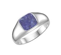 Silberring "Siegelring mit Lapis, Silber 925" Gr. 66, blau, GIORGIO MARTELLO MILANO, Fingerringe, Herren, 66, Silber 925 (Sterlingsilber), Silberring (29148632-66) blau