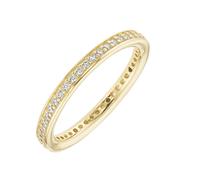 Silberring SMART JEWEL "mit Zirkonia, Silber 925" Gr. 56, gold, Fingerringe, Damen, 56, Silber 925 (Sterlingsilber), Silberring (96746426-56) gold