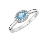 Silberring "Ziersteine, Zirkonia weiß, Silber 925" Gr. 56, blau, GIORGIO MARTELLO MILANO, Fingerringe, Herren, 56, Silber 925 (Sterlingsilber), Silberring (96003066-56) blau