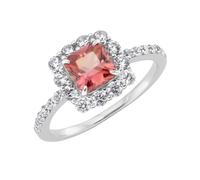 Silberring "Ziersteine, Zirkonia weiß, Silber 925" Gr. 56, orange, GIORGIO MARTELLO MILANO, Fingerringe, Damen, 56, Silber 925 (Sterlingsilber), Silberring (32286541-56) orange