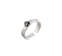 Silberringe Damen 925,Ästhetische Unregelmäßige Textur Ringe 925 Sterling Silber Ring Öffnung Verstellbare Ringe Gehämmert Achat Ring Für Paare Männer Frauen Charm Schmuck Geschenke