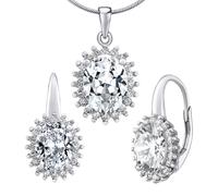 Silberschmuckset AMELIE Ohrringe und Anhänger