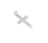 SILBERTALE Charms 925 Sterling Silber Kreuz Anhänger Passen Ketten Armband Anhänger Schmuck Geschenk für Kommunion Konfirmation Taufe