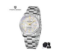 (Silberweiß) 2023 Neue PAGANI DESIGN Herren-Automatik-Quarzuhr Top-Marke VH31 Edelstahl 100