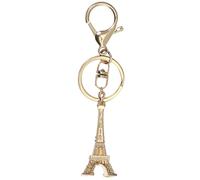 SILENRADAWN Schlüsselanhänger Goldfarben mit Eiffelturm Motiv aus Zinklegierung Robust und Formbeständig als Dekoratives Geschenk und Taschenanhänger