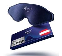 SILENZZZ® Premium Schlafmaske - 3D Augenmaske für Frauen & Herren - Schlafbrille bequem gepolstert für absolute Dunkelheit - Sleep-Mask, Schlaf-Maske blau