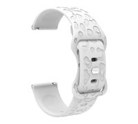 Silikon Armband für Fossil Stella Gen 6 Hybrid/Carlie, 18mm Wasserdichte Weiche Ersatzriemen, Weiches Silikon Ersatzarmband Uhrenarmband Sportarmband für Damen Herren, Weiß