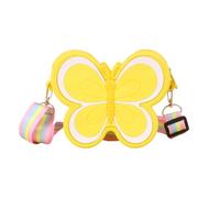 Silikon-Geldbörse für Mädchen, Kinder, kleine Umhängetasche, schöne Cartoon-Umhängetasche mit Reißverschluss, Crossbody-Tasche für Damen, gelb