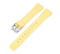 Silikon-Uhrenarmband, kompatibel mit Casio F91W/F84/F105/108/A158/168/AE1200/1300, modisches, weiches Ersatzarmband(Yellow)