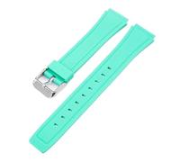 Silikon-Uhrenarmband, kompatibel mit Casio F91W/F84/F105/108/A158/168/AE1200/1300, modisches, weiches Ersatzarmband(Cyan)