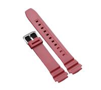 Silikonarmband, 18 mm, kompatibel mit Casio W218H, SGW-300/400, MRW-200, AE-1200WH, Gummiarmband, universelles, weiches, bequemes Band(Red)