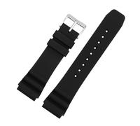 Silikonarmband 22 mm kompatibel mit CASIO Swordfish Taucheruhr MDV-106 MDV-107 MTP-VD01D Efr-303l Armband Orange Grün Herrenarmband(Black-silver)